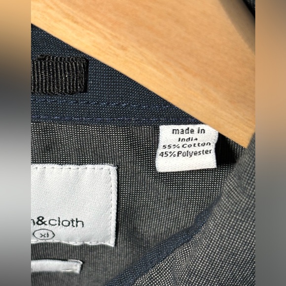 Paper Denim & Cloth Mens gray Long Sleeve Collared Button-Up - Picture 3 of 4